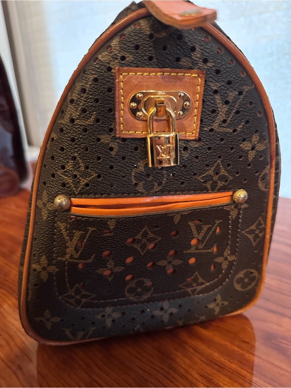 Vintage Louis Vuitton limited edition orange monogram perforated speedy 30 - Picture 3 of 9